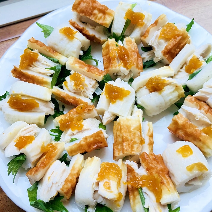 今夜のおつまみはコレ!梅入りささみ大葉ちくわ♪